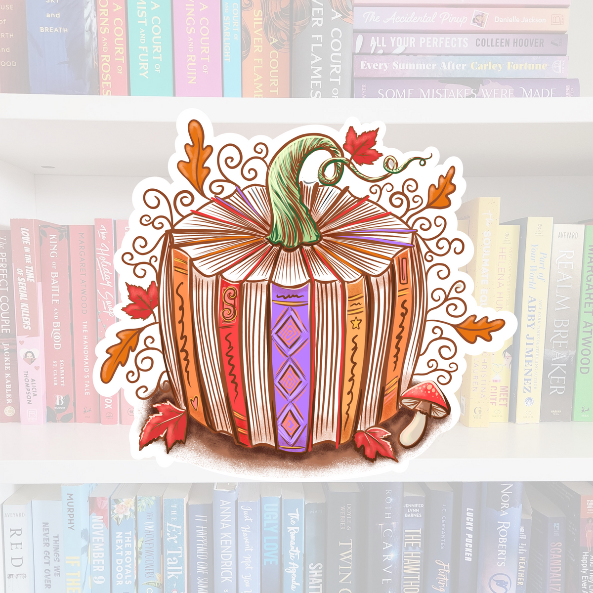 Bookish Pumpkin - Sticker