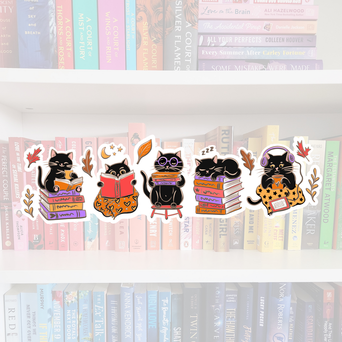 Cozy Cats - Fall Bookish Sticker