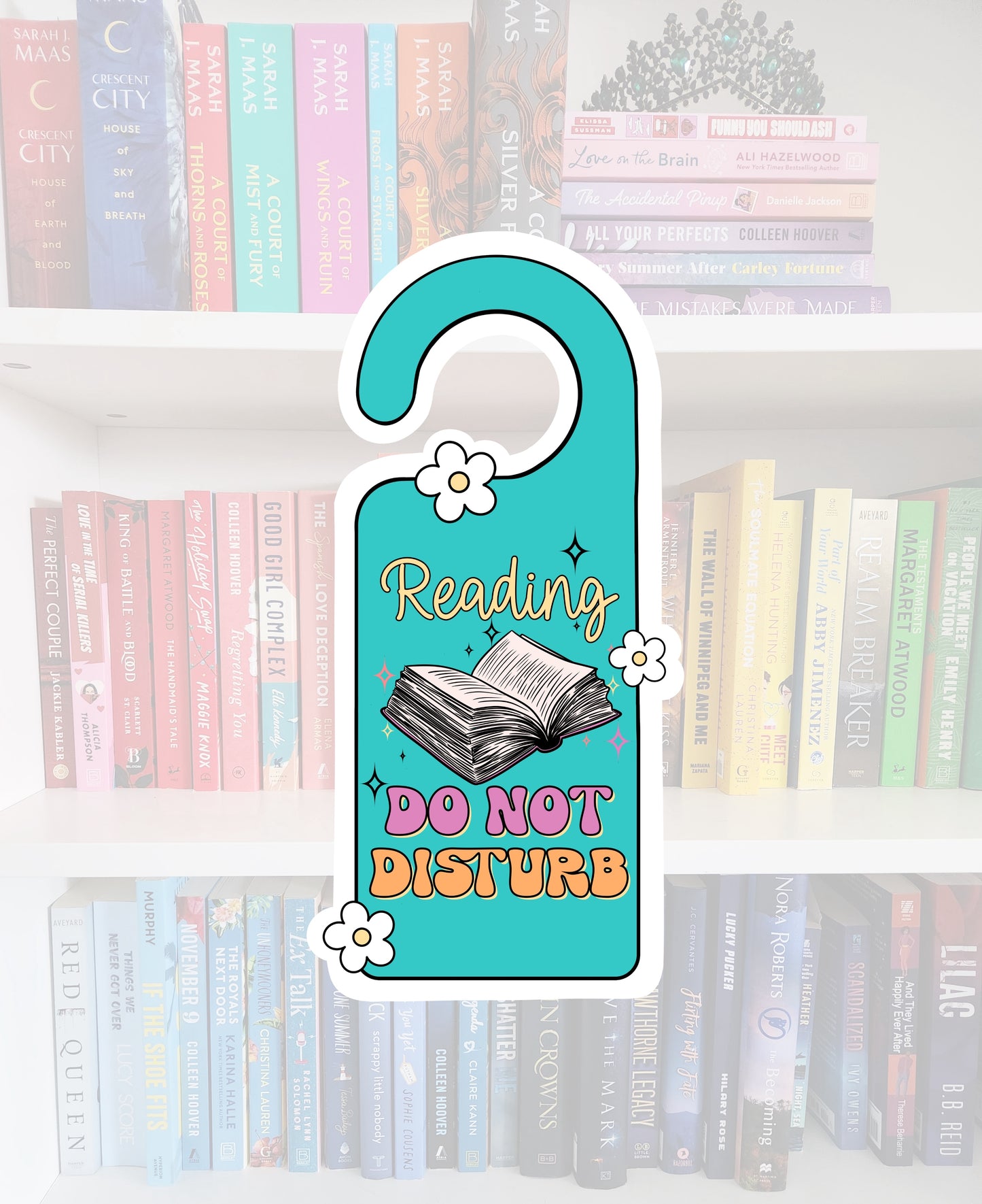 Do Not Disturb door hanger - bookish vinyl sticker | book merch | water resistant