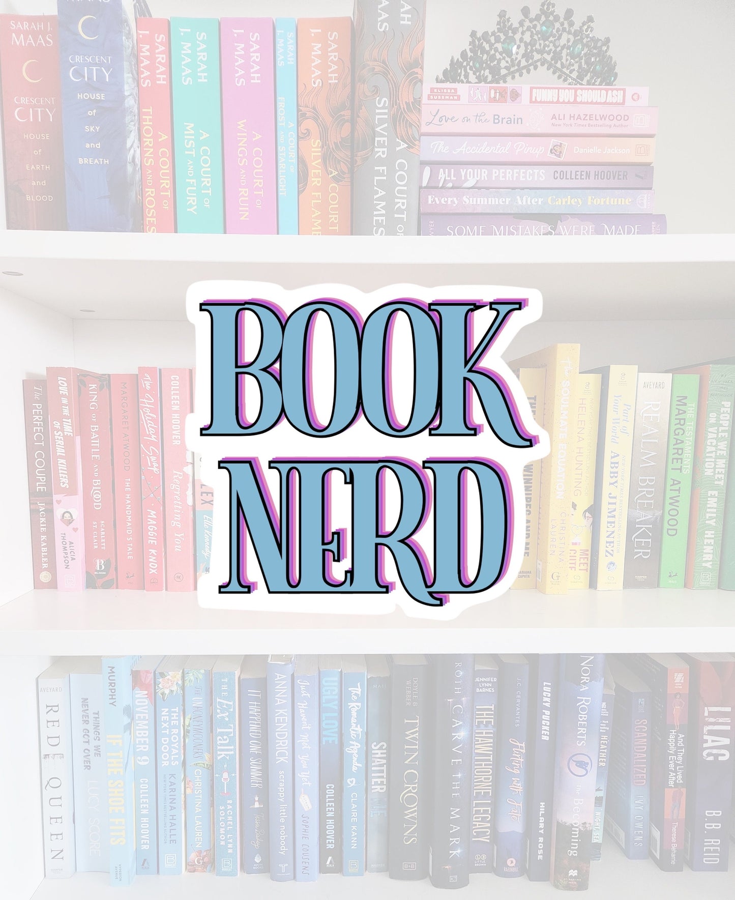 Book Nerd Sticker – Booktok Reader, Water Resistant