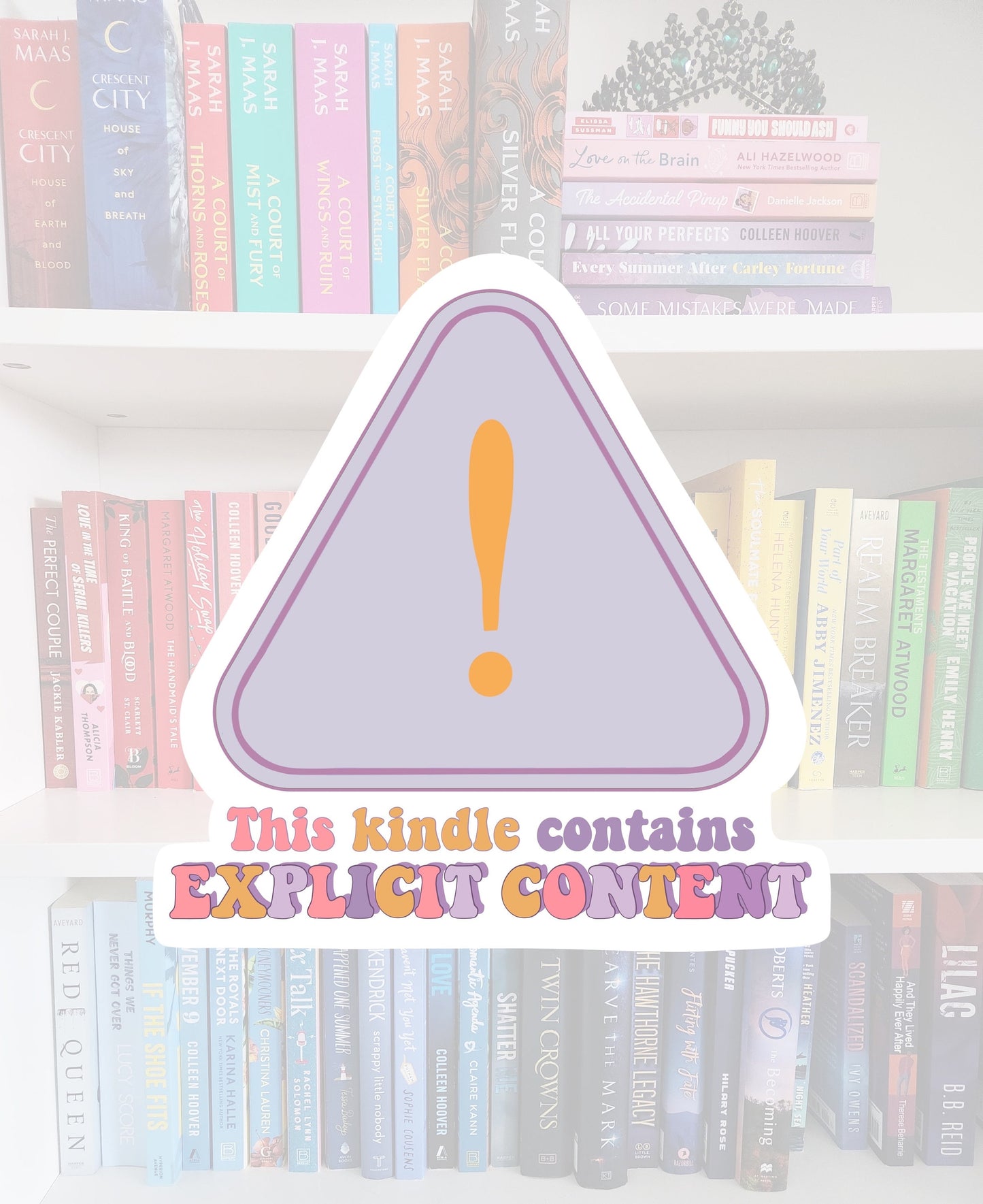 Explicit Content Kindle Sticker - Bookish Reader Gift