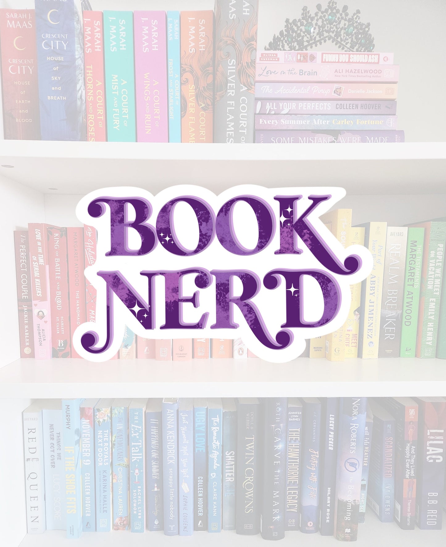 BOOK NERD - bookish stickers / booktok / book addict / whimsy / reader / water resistant | bookish gifts | nerdy