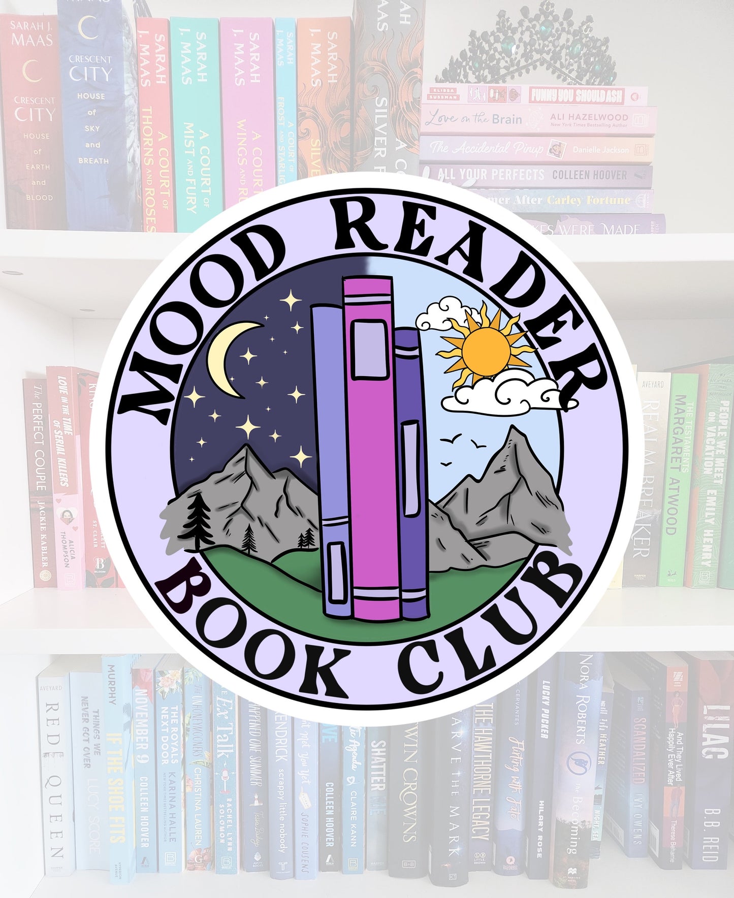 Mood Reader book club sticker - bookish stickers / booktok / book addict / whimsy / reader / water resistant | bookish gifts
