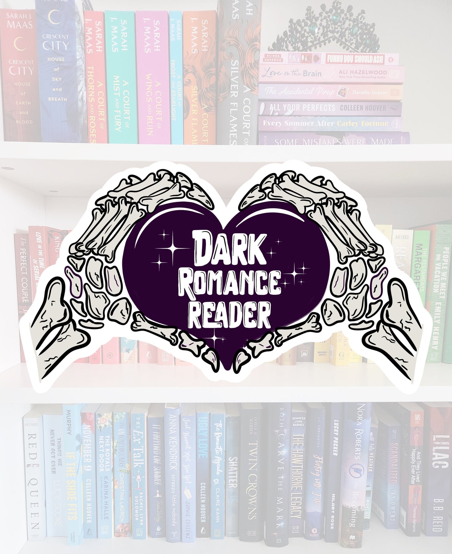 Dark Romance Reader - bookish sticker / booktok / book addict / books / reader / water resistant | bookish gifts | dark romance | skeleton