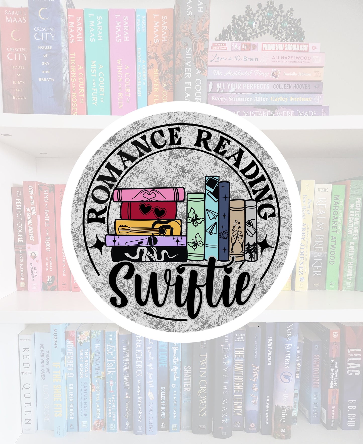Romance Reading Swiftie - STICKER | bookish stickers | booktok | reader | bookaddict | albums | music | books | T.Swift | Swift