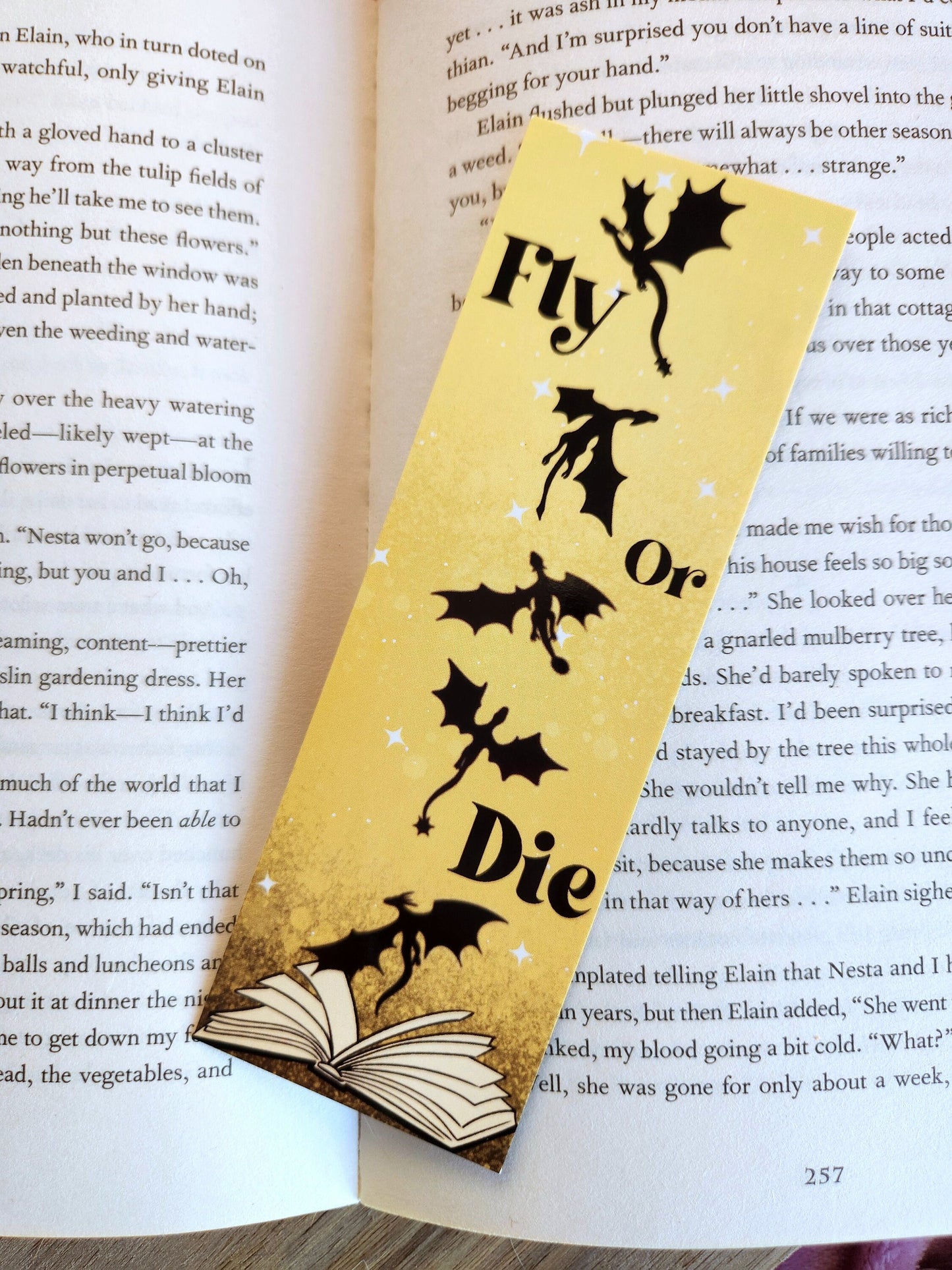 Fly or die - dragon bookmark | bookishmerch | dragons | whimsy | bookish | reader | page holder | bookish gifts | bookish merch | books