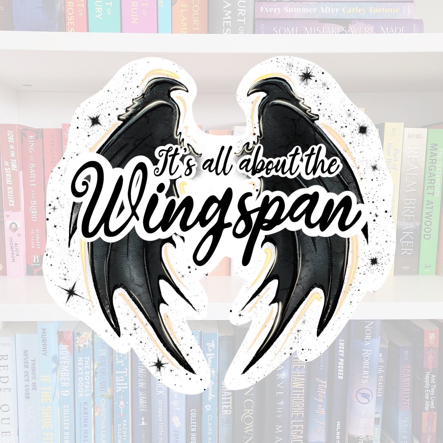 It’s all about the wingspan- bookish stickers / booktok / fae / book addict / whimsy / reader / water resistant | bookish gifts | fantasy