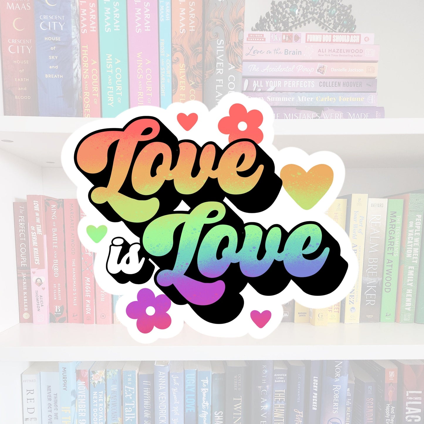 Love is Love - pride stickers / kindle stickers / bookish / rainbow / reader / water resistant | bookish gifts | laptop stickers