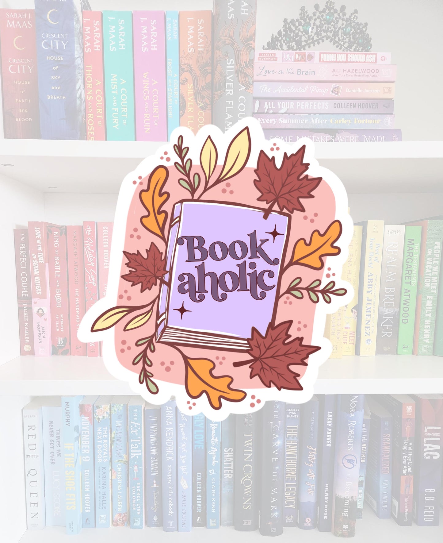 Book-aholic - spooky season stickers / booktok / book addict / whimsy / reader / water resistant | bookish gifts