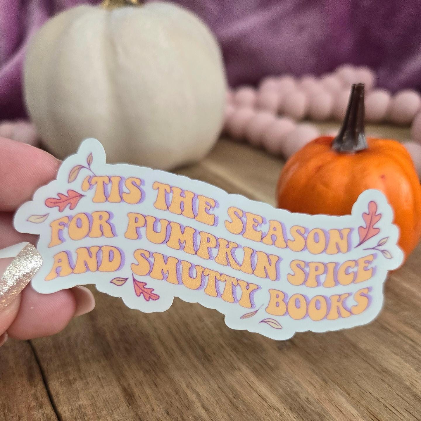 This the season for pumpkin spice - spooky season stickers / booktok / book addict / whimsy / reader / water resistant | bookish gifts