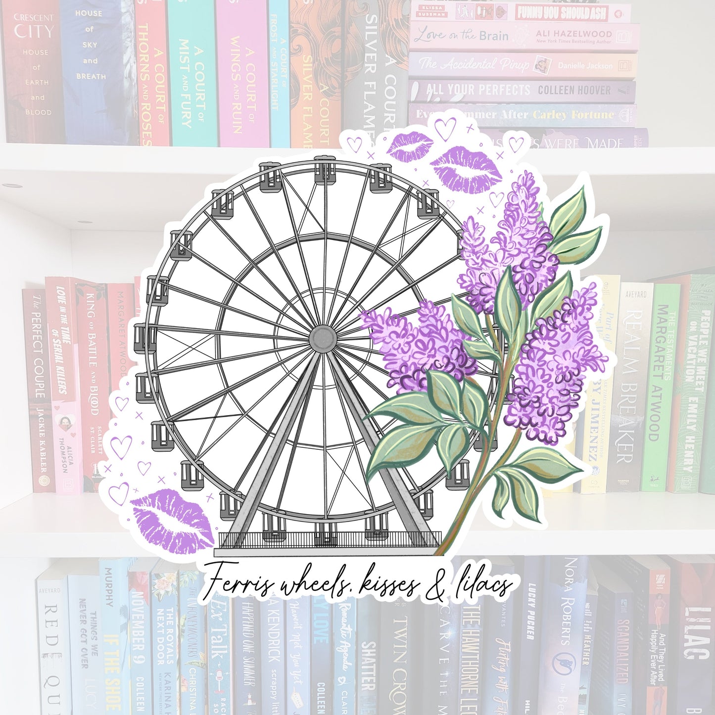 Ferris Wheels Kisses & Lilacs - vinyl sticker / T. SWIFT inspired