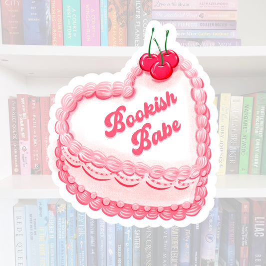 Bookish Babe Cake - vinyl sticker