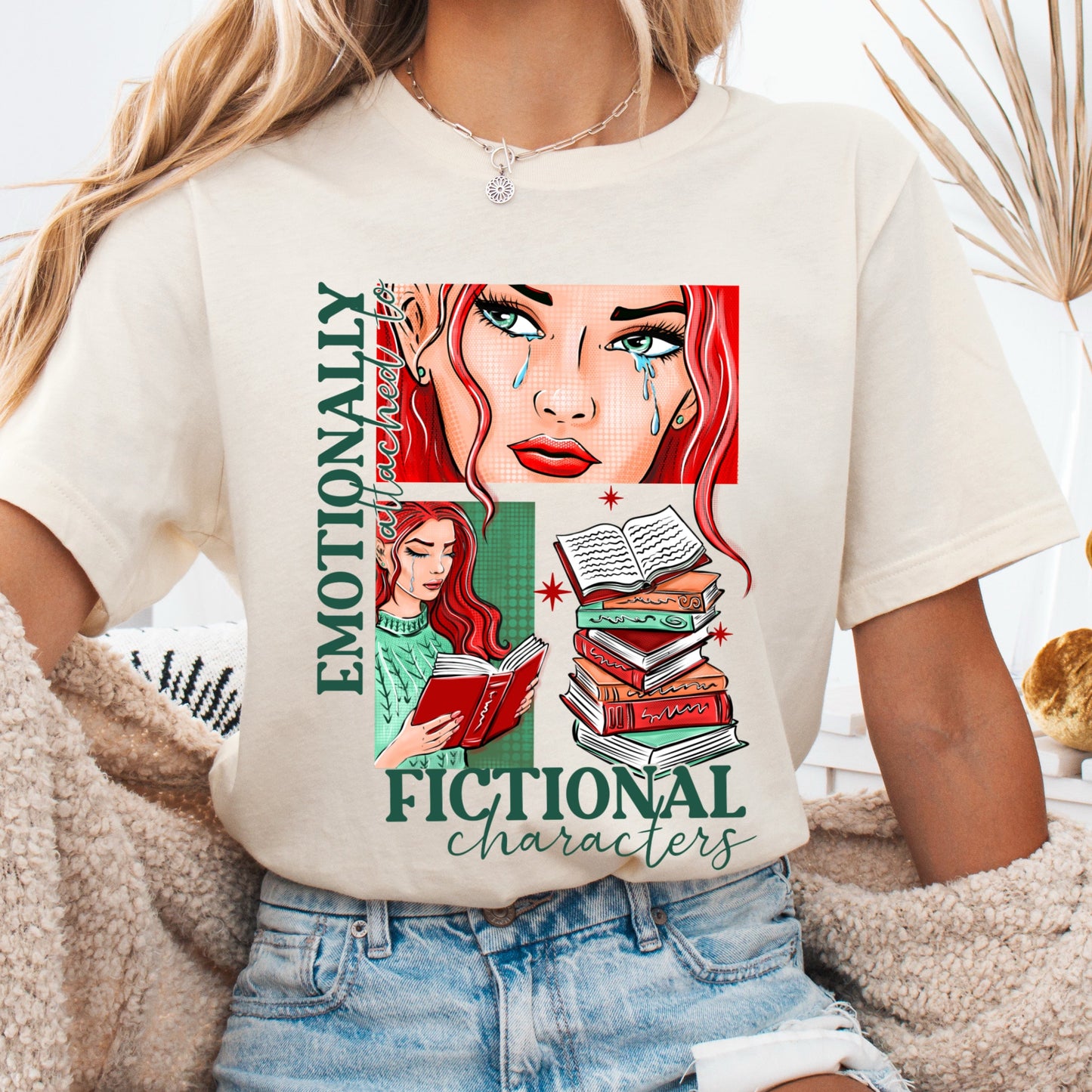 Pages & Pleasures Ottawa pre-order - Emotional Attached to Fictional characters - Bookish T-shirt