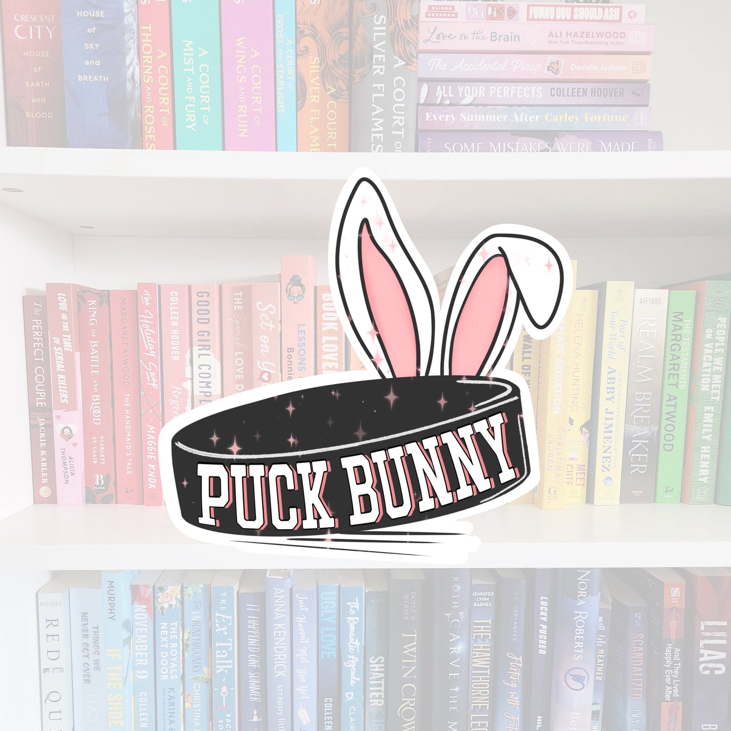 Puck Bunny - bookish vinyl sticker | book merch | water resistant | Hockey romance