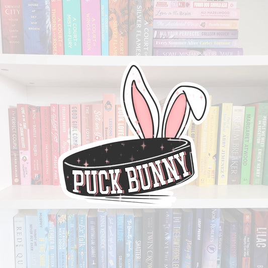 Puck Bunny - bookish vinyl sticker | book merch | water resistant | Hockey romance