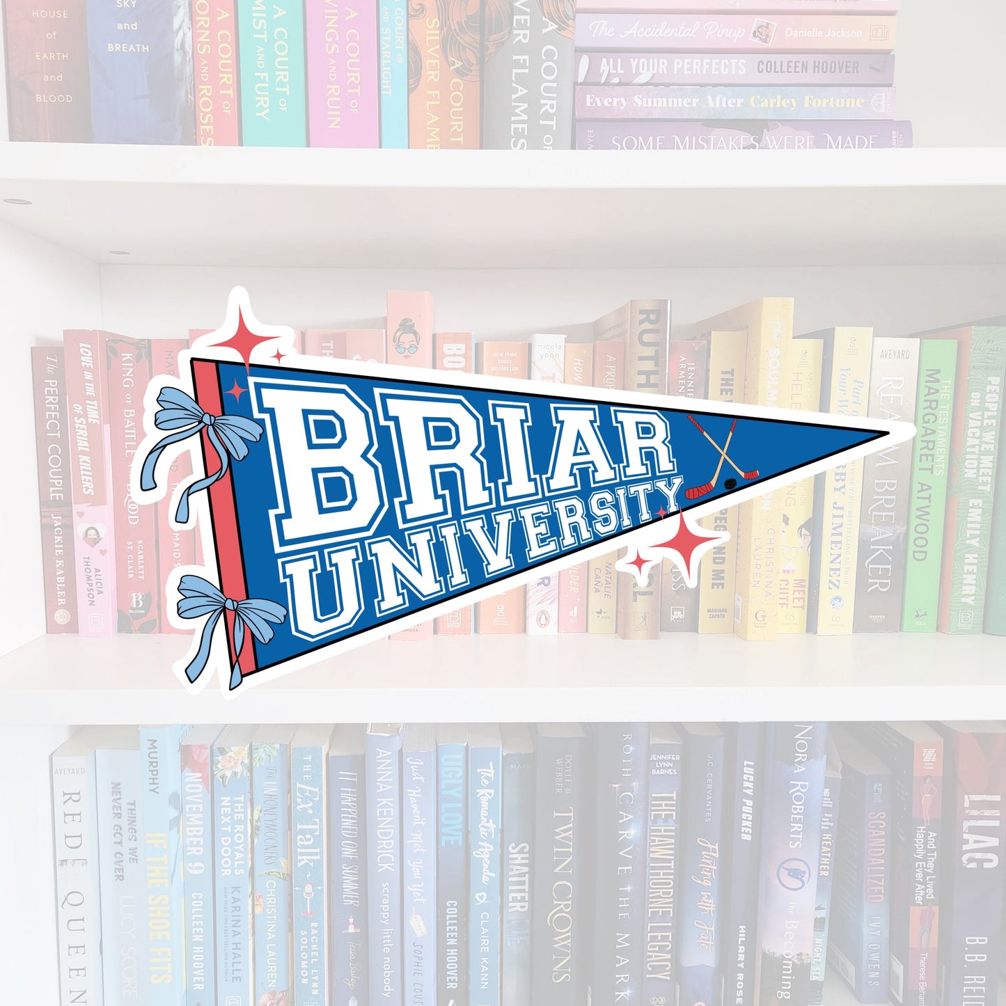 Briar University Banner - bookish vinyl sticker | book merch | water resistant | Hockey romance