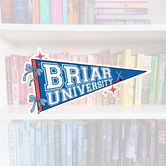 Briar University Banner - bookish vinyl sticker | book merch | water resistant | Hockey romance