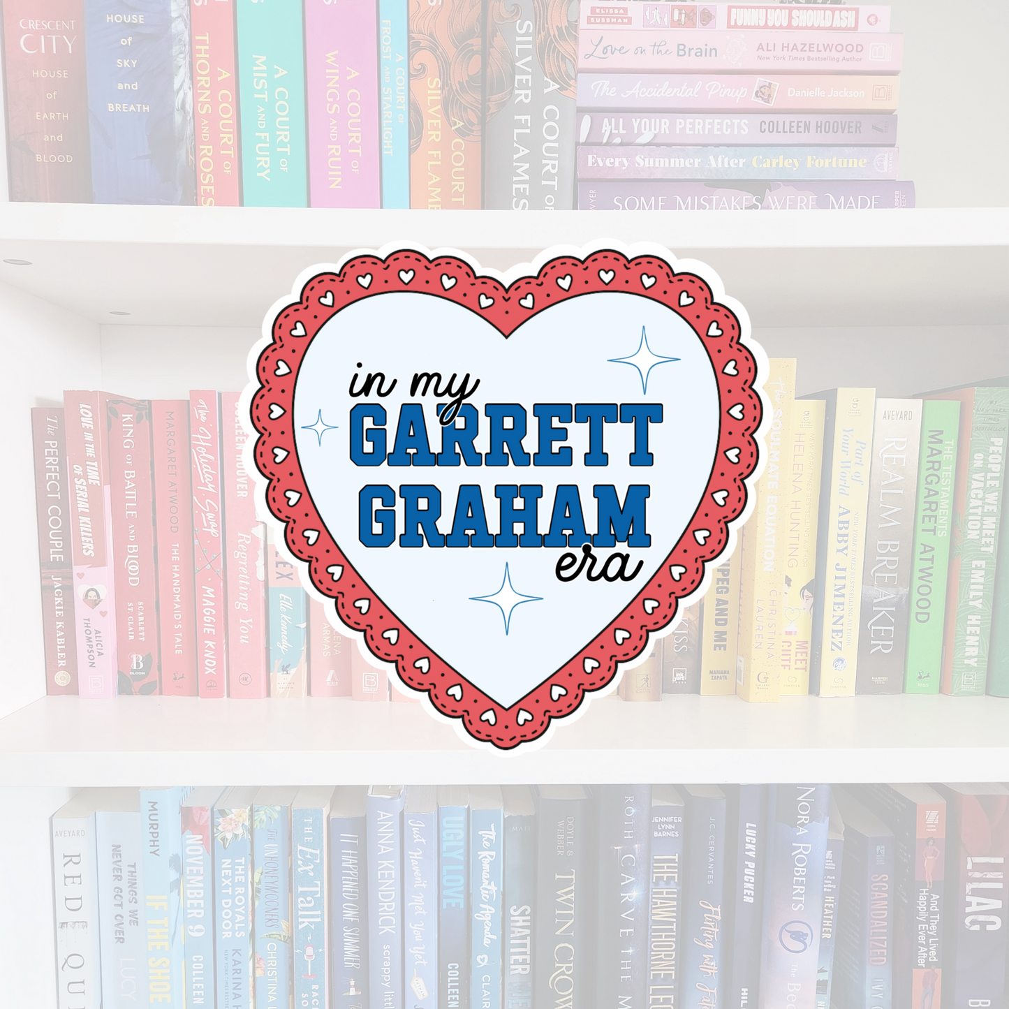 Off-Campus boys  - heart bookish vinyl sticker | book merch | water resistant | Hockey romance