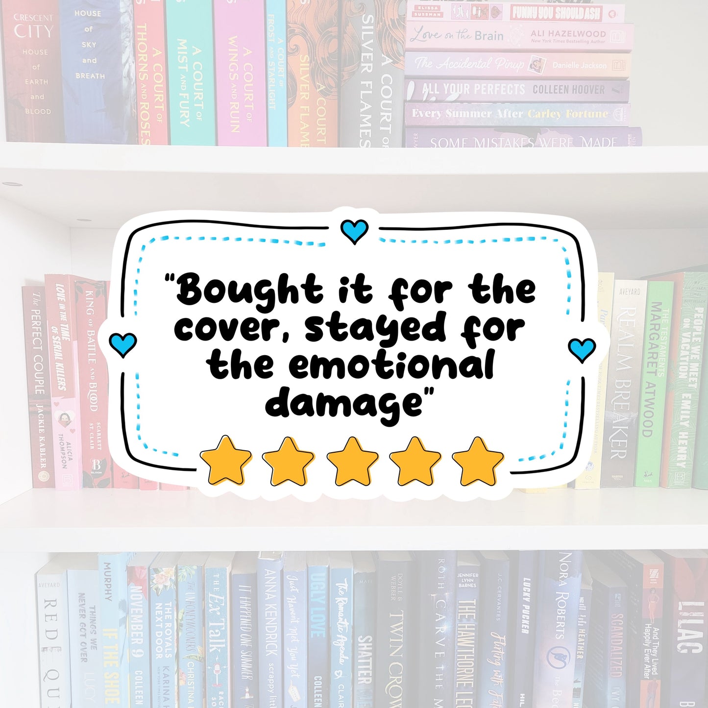 Book Review | 5 Stars - bookish vinyl sticker | book merch | water resistant | Goose