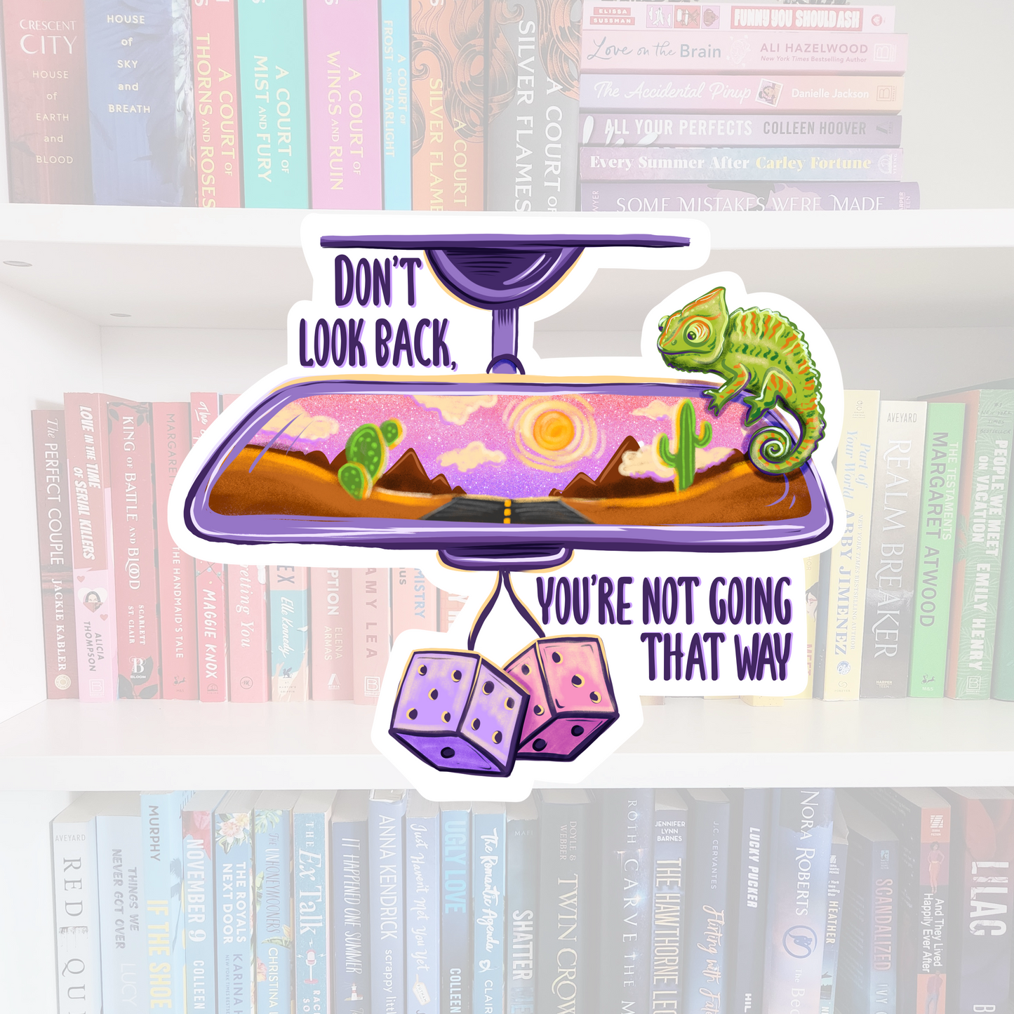 Don’t Look Back - vinyl sticker | book merch | water resistant | Mental Health | laptop sticker
