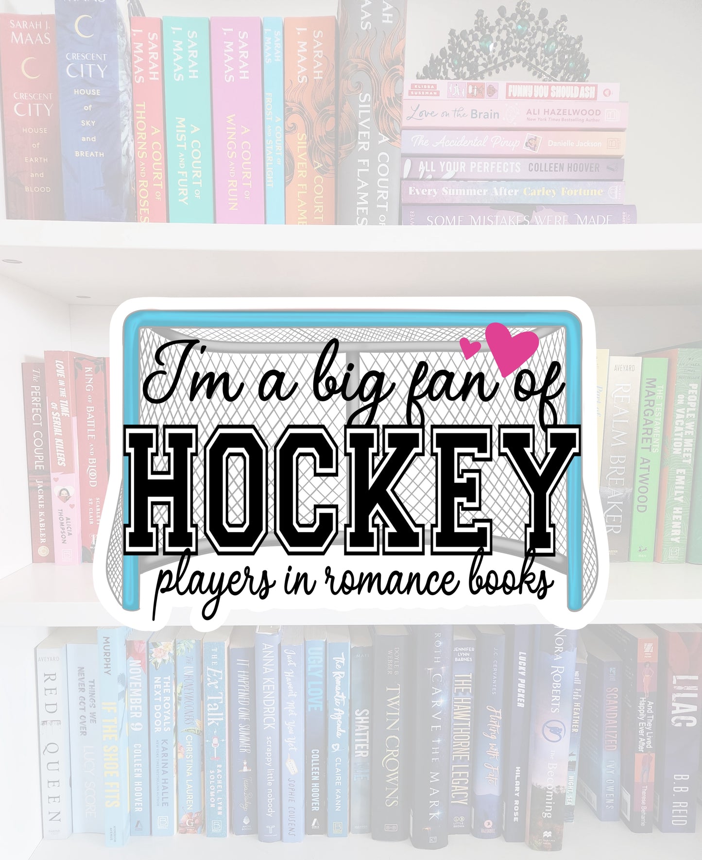 Hockey Romance bookish vinyl sticker | book merch | water resistant