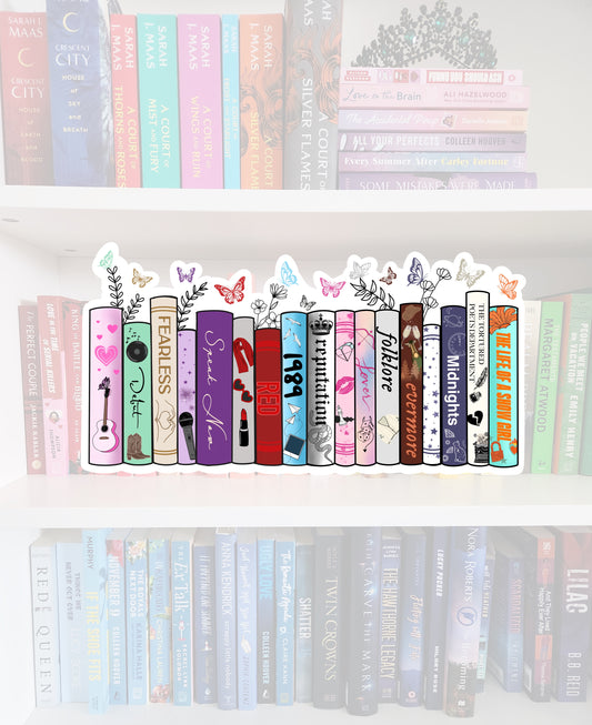 T.Swift Book spines | Inspired bookish vinyl sticker | book merch | water resistant