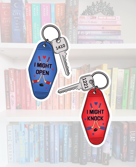 I might knock / I might open- bookish sticker pack | Heated Rivalry inspired