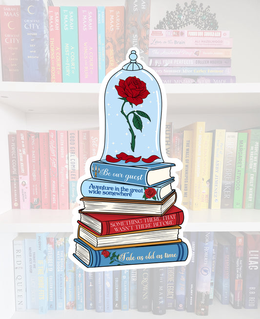 Tale as old as time - bookish vinyl sticker | book merch | water resistant