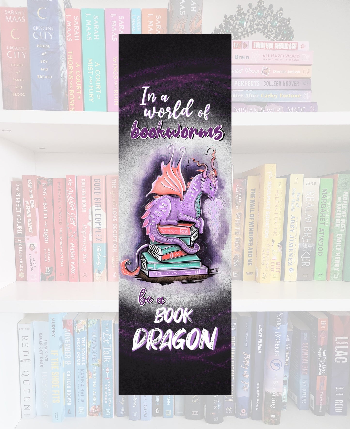 Book Dragon Bookmark (2.5 x 8 Inches)