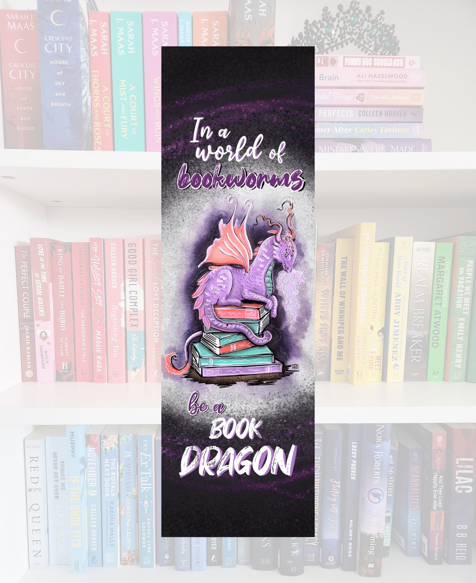 Book Dragon Bookmark (2.5 x 8 Inches)