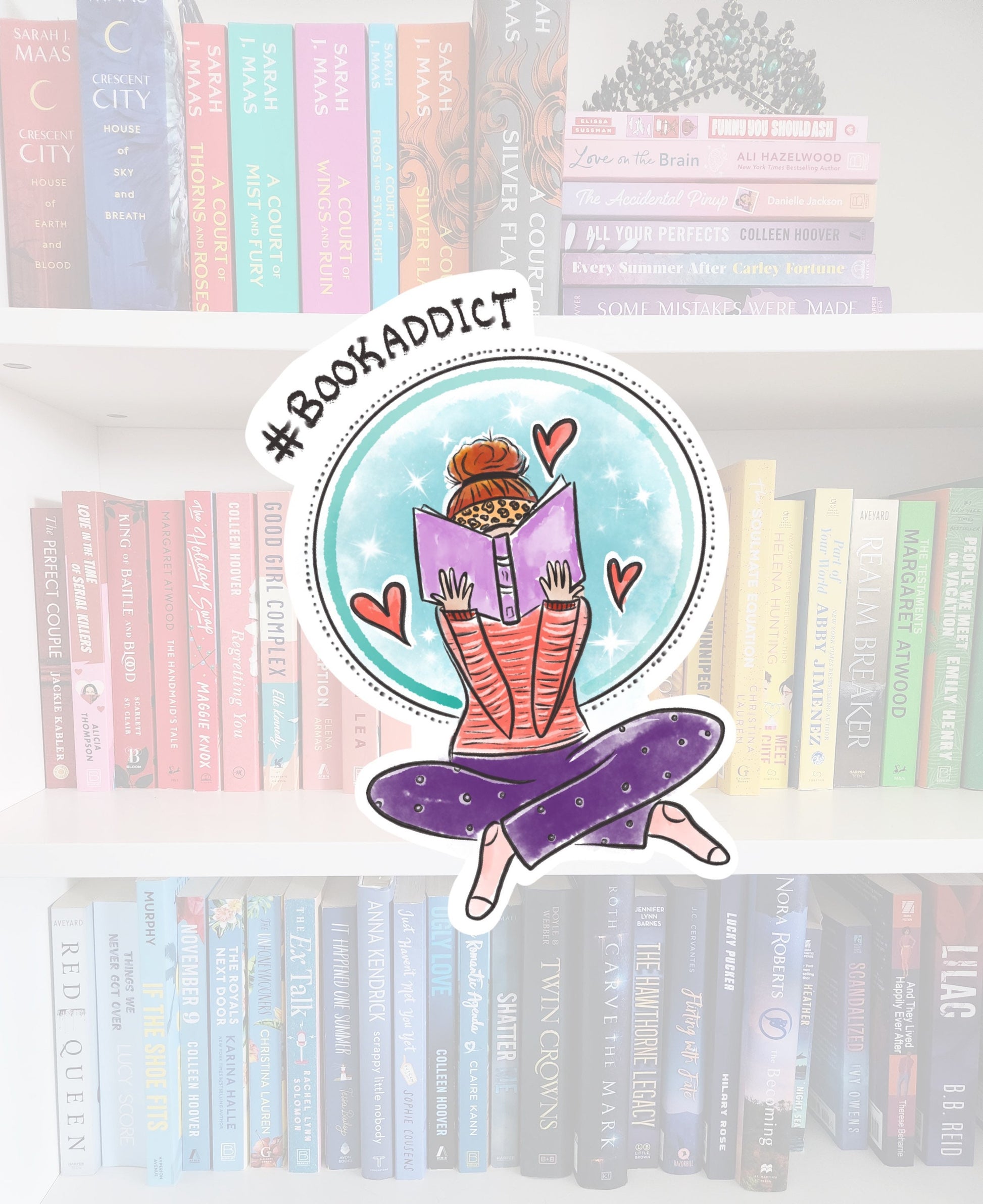 Book Addict Sticker – Bookish Girl, Reader Gift