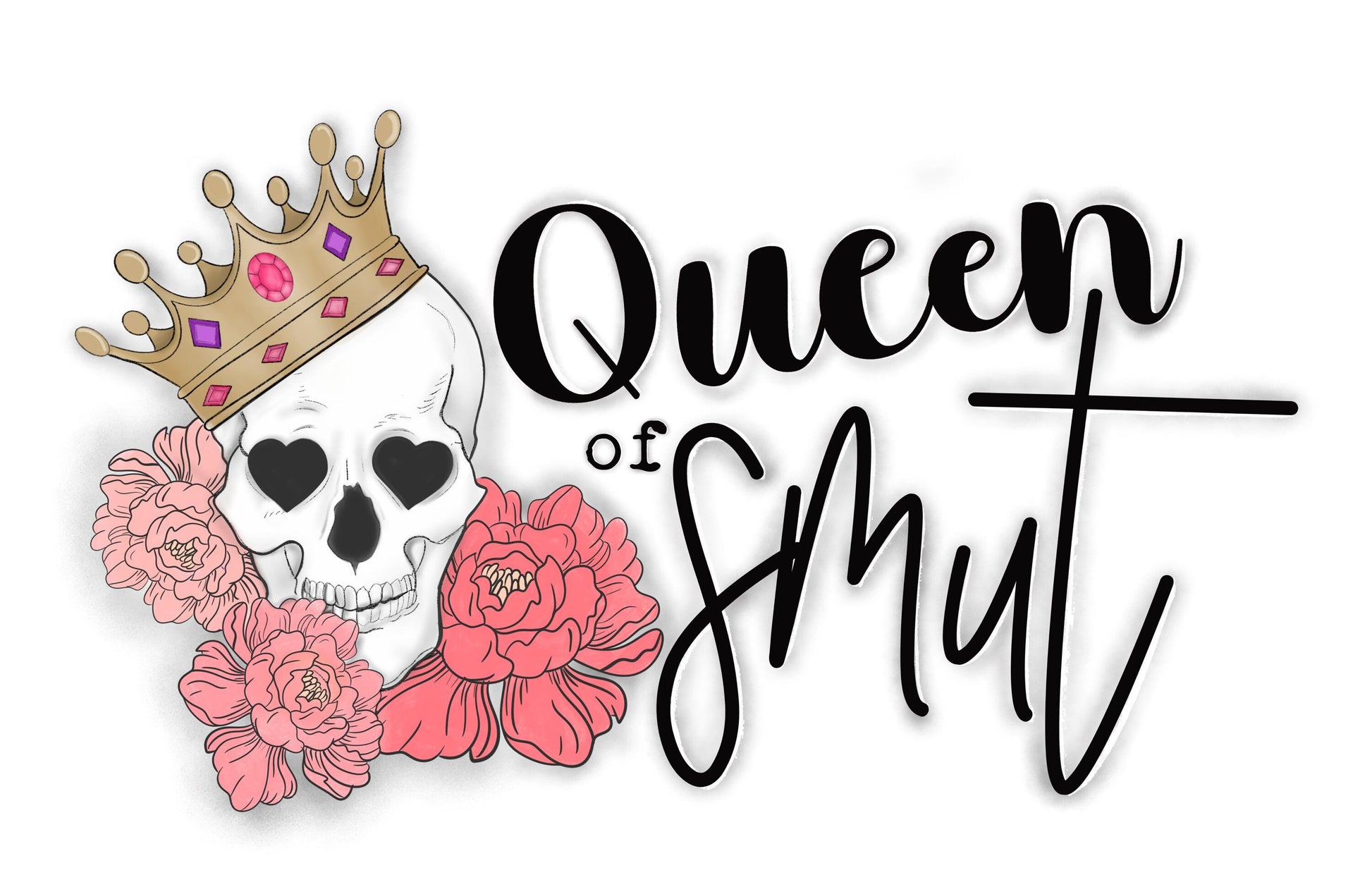 Queen of Smut Vinyl Sticker – Bookish Skull Decal