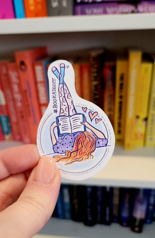 Book Addict Sticker – Booktok Reader, Matte Vinyl