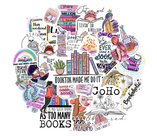 Booktok Sticker Pack | Book Lover Laptop Stickers