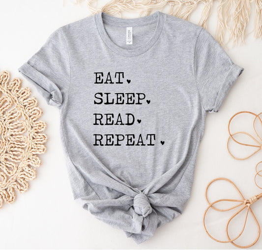Read | Eat | Sleep | Repeat T-shirt, Bookish Tee, Reading Shirt, Book Lover T-shirt