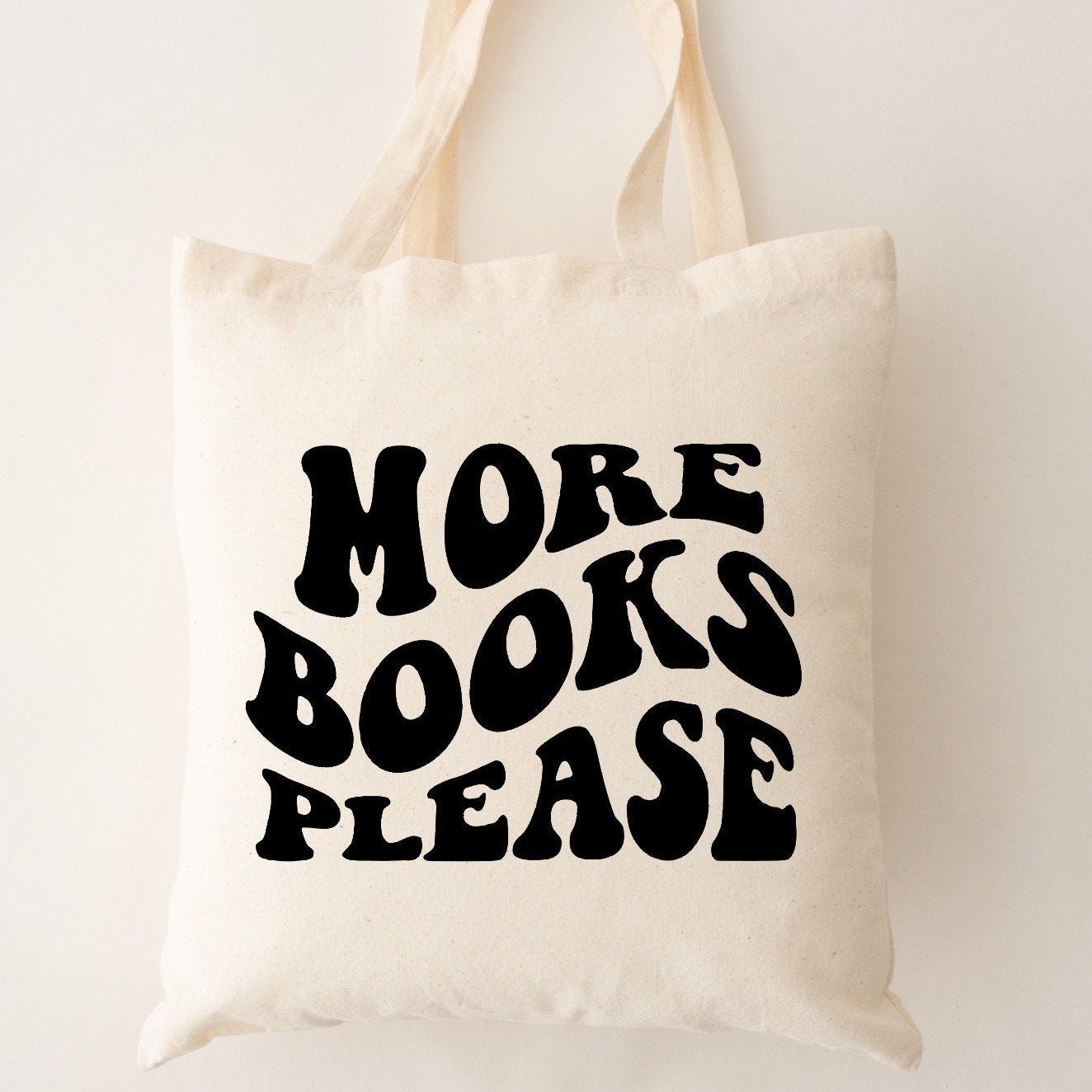 More Books Please Cotton Tote Bag | Book Lover Gift
