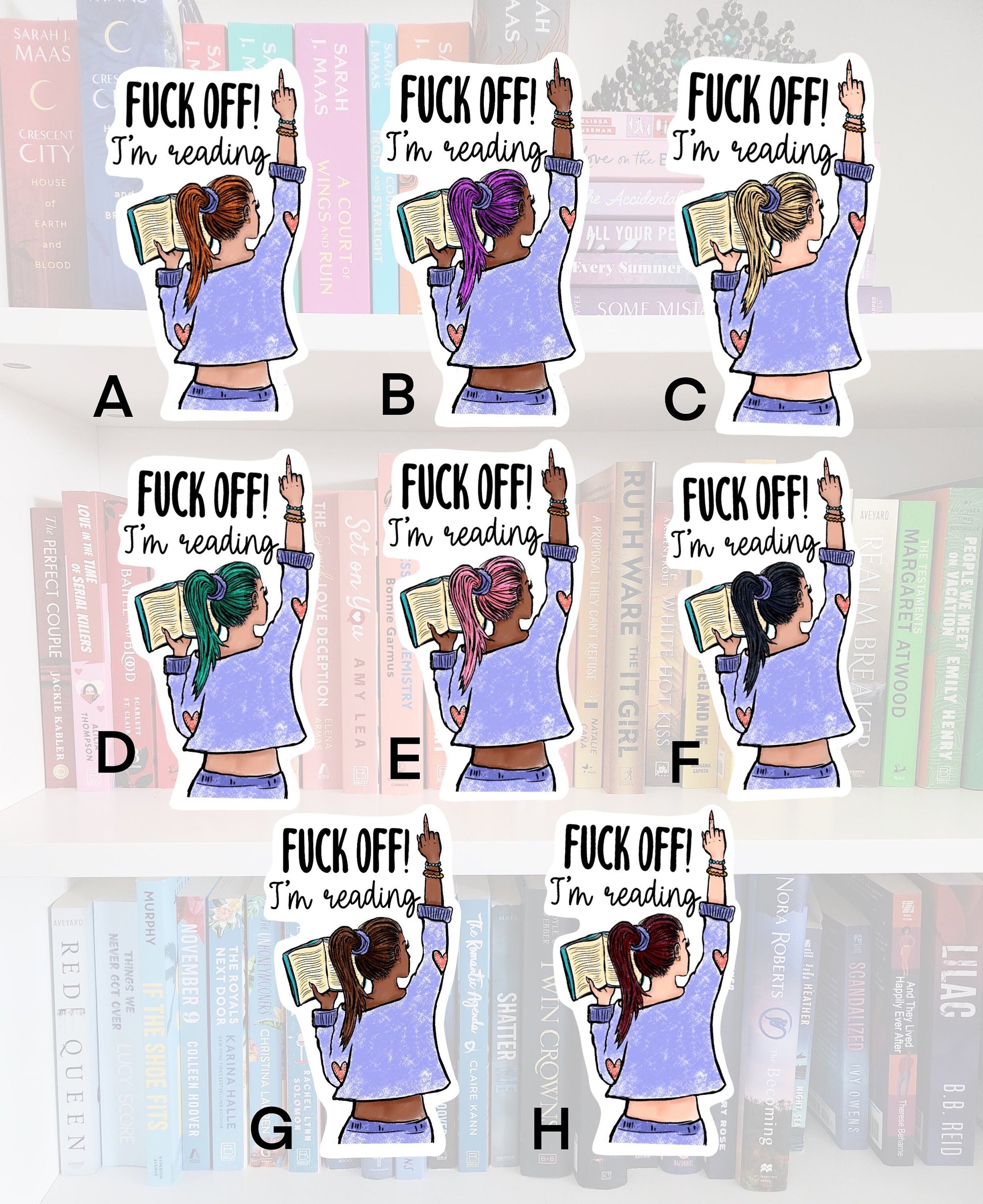 F*** off I'm reading - Sticker | bookish merch | bookish gifts | book addict | reader | laptop stickers / books | happy reader