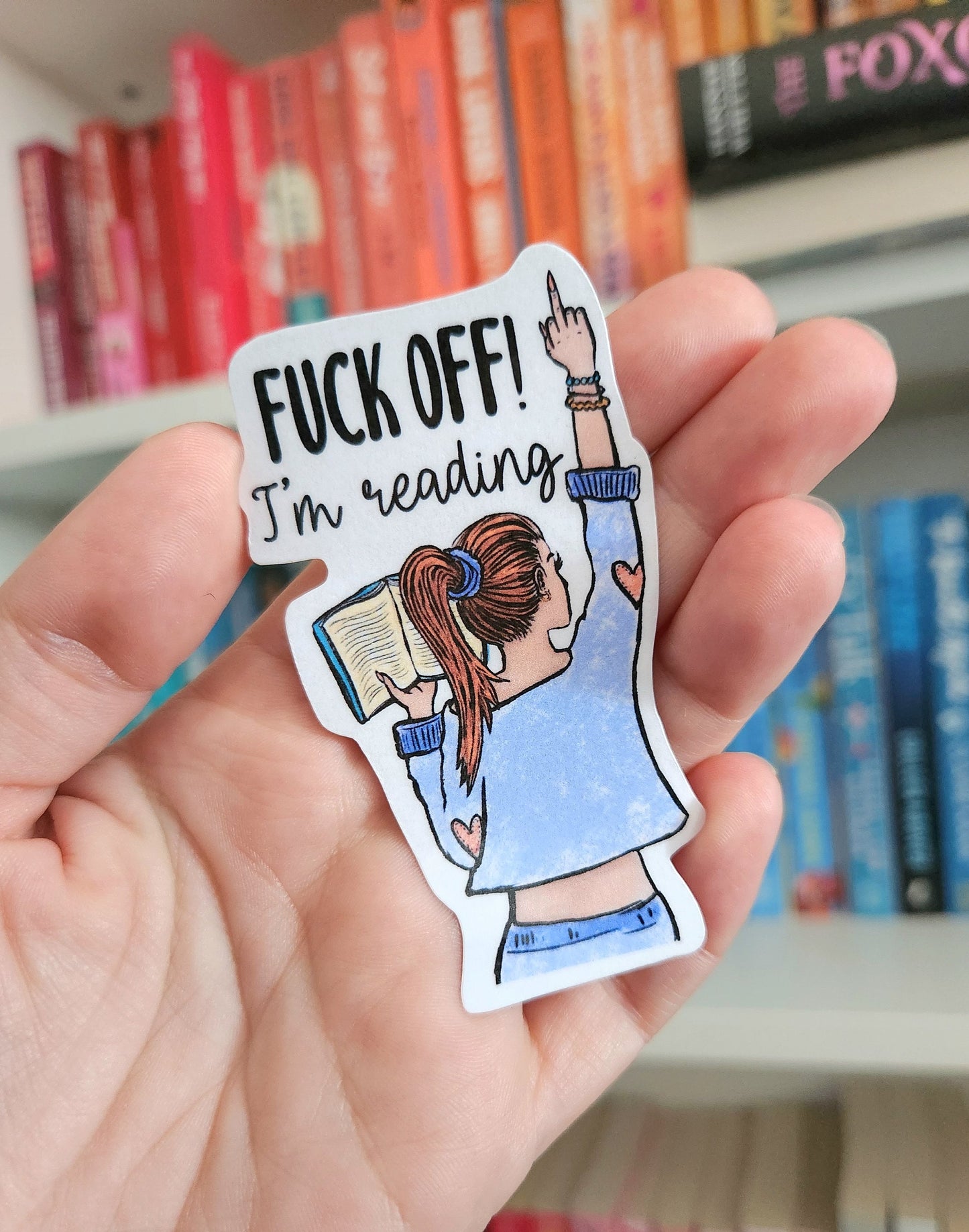 F*** off I'm reading - Sticker | bookish merch | bookish gifts | book addict | reader | laptop stickers / books | happy reader