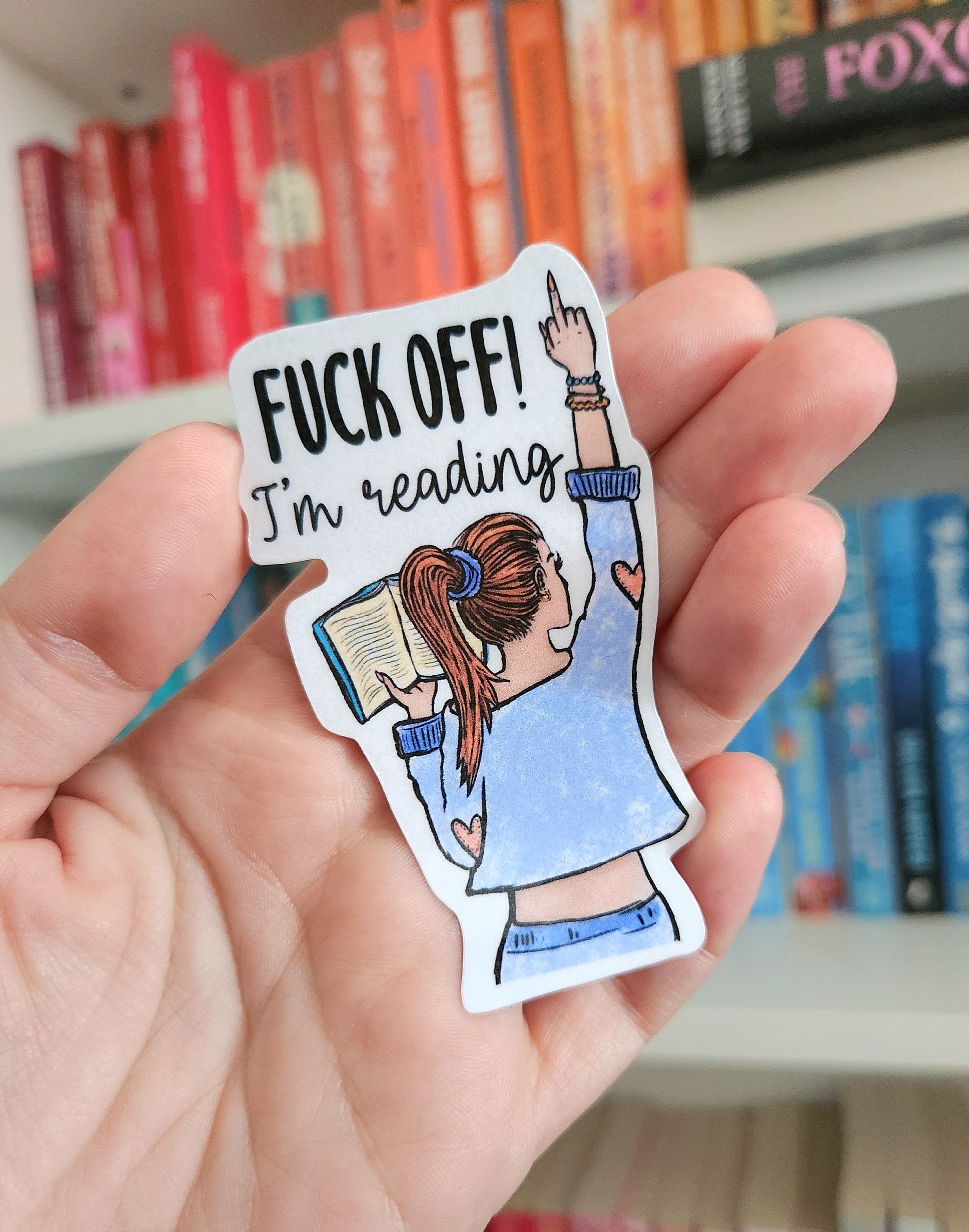 F*** off I'm reading - Sticker | bookish merch | bookish gifts | book addict | reader | laptop stickers / books | happy reader