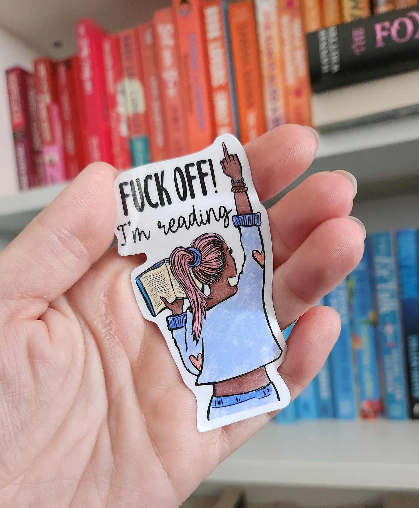 F*** off I'm reading - Sticker | bookish merch | bookish gifts | book addict | reader | laptop stickers / books | happy reader