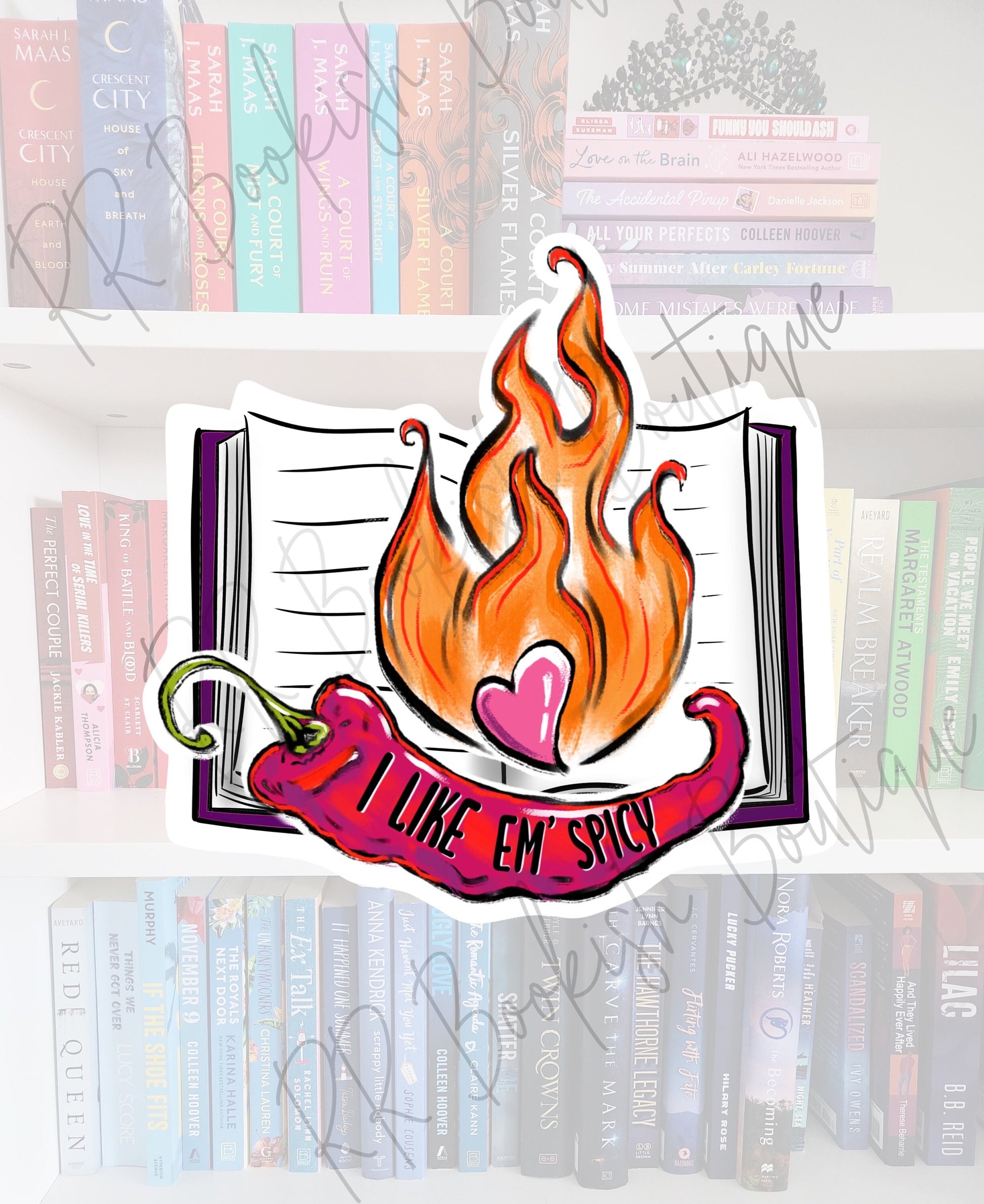 Spicy Book Sticker - "I Like Em' Spicy" Vinyl Decal