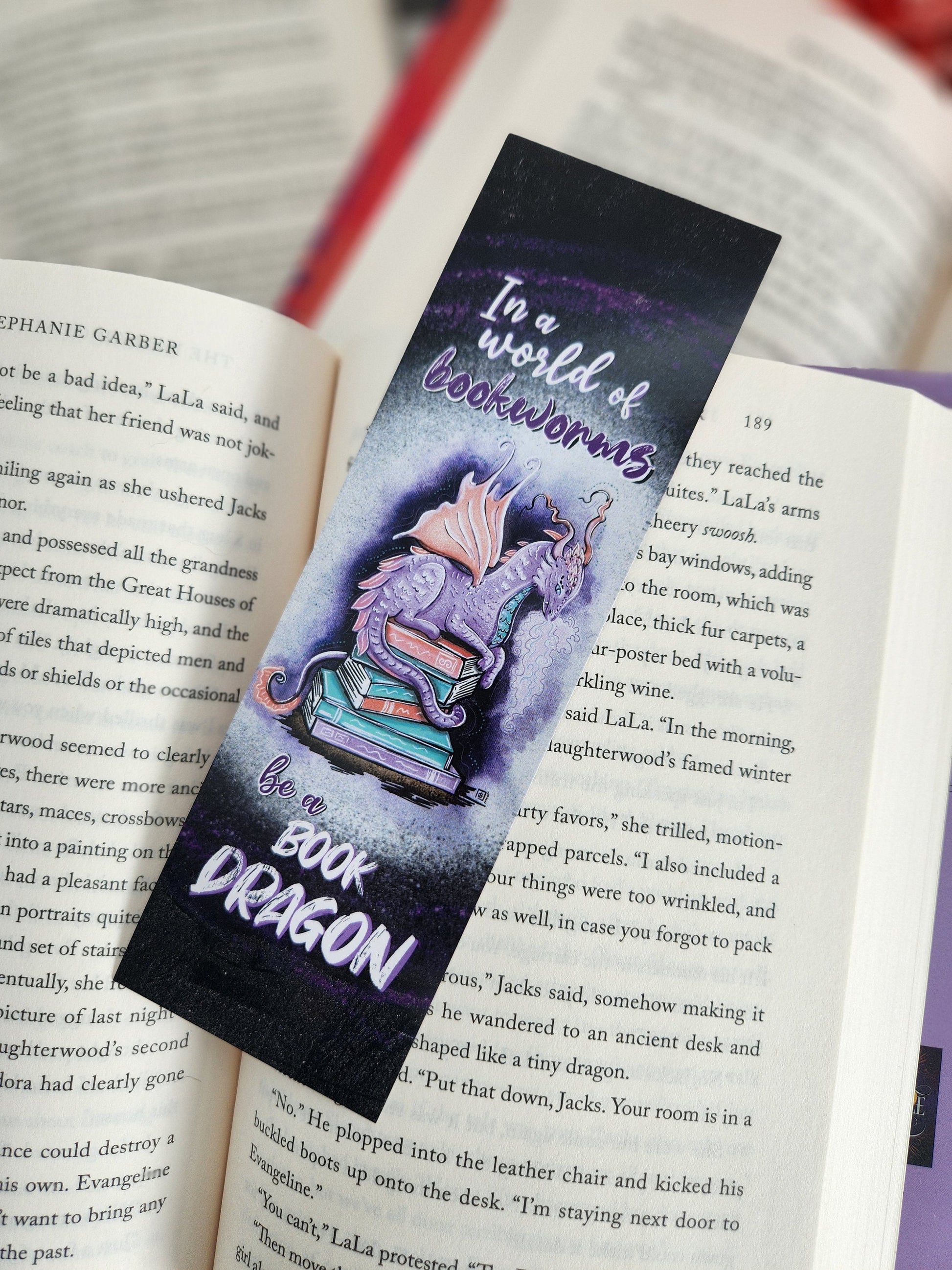 Book Dragon Bookmark (2.5 x 8 Inches)