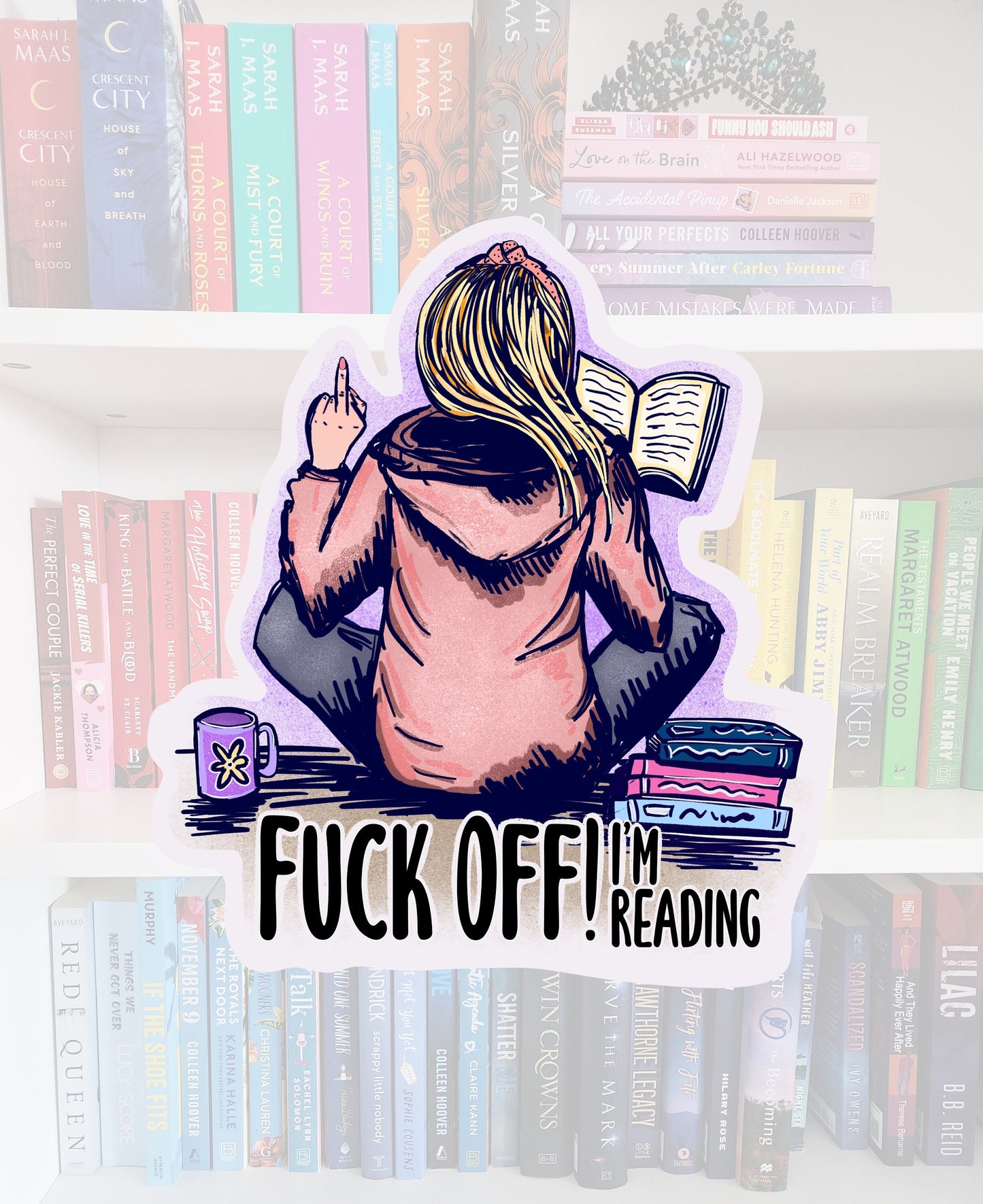 F*** off I'm reading - Sticker | bookish merch | bookish gifts | book addict | reader | laptop stickers / books | happy reader