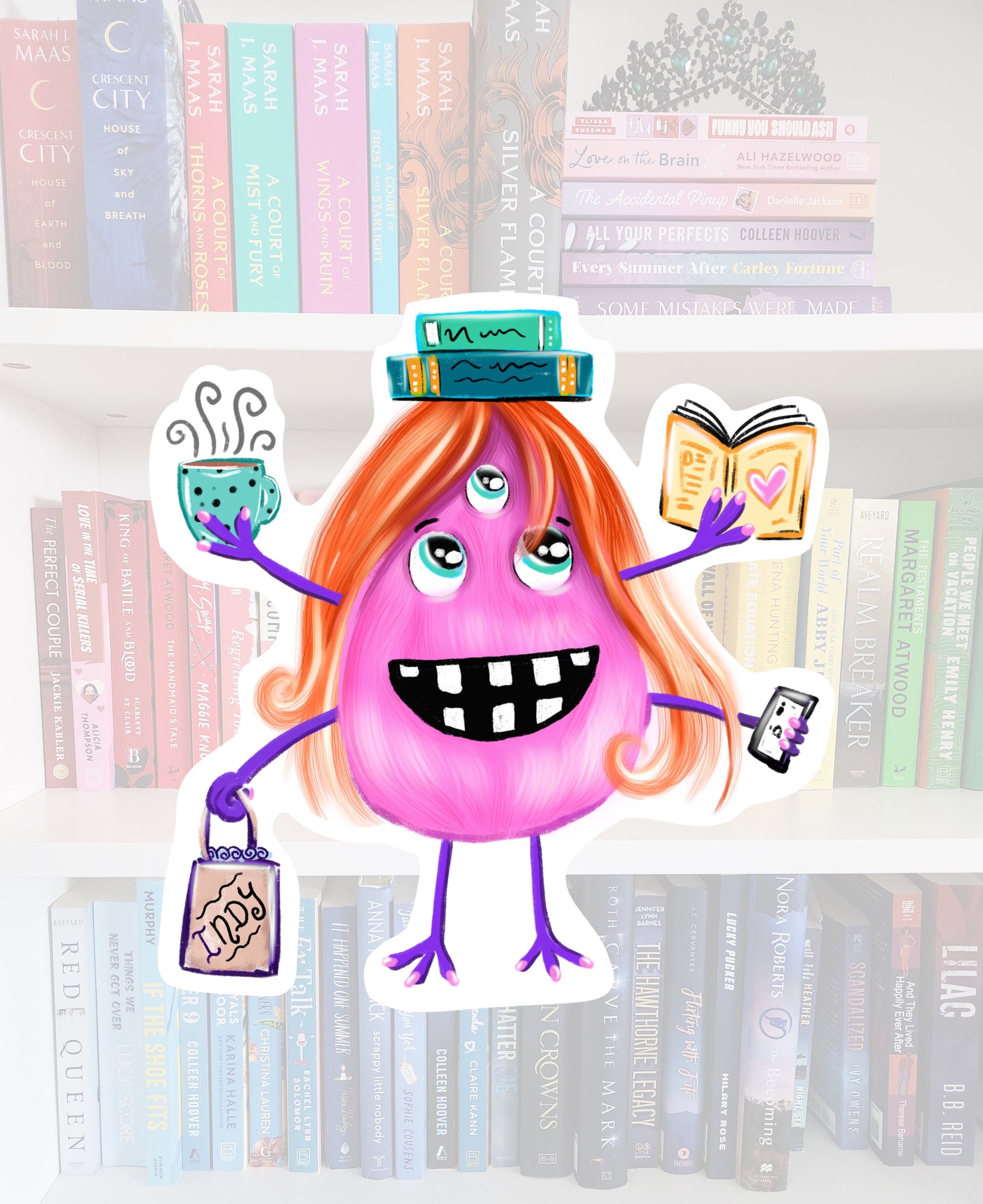 Book Monster Sticker – Bookish Reader Gift