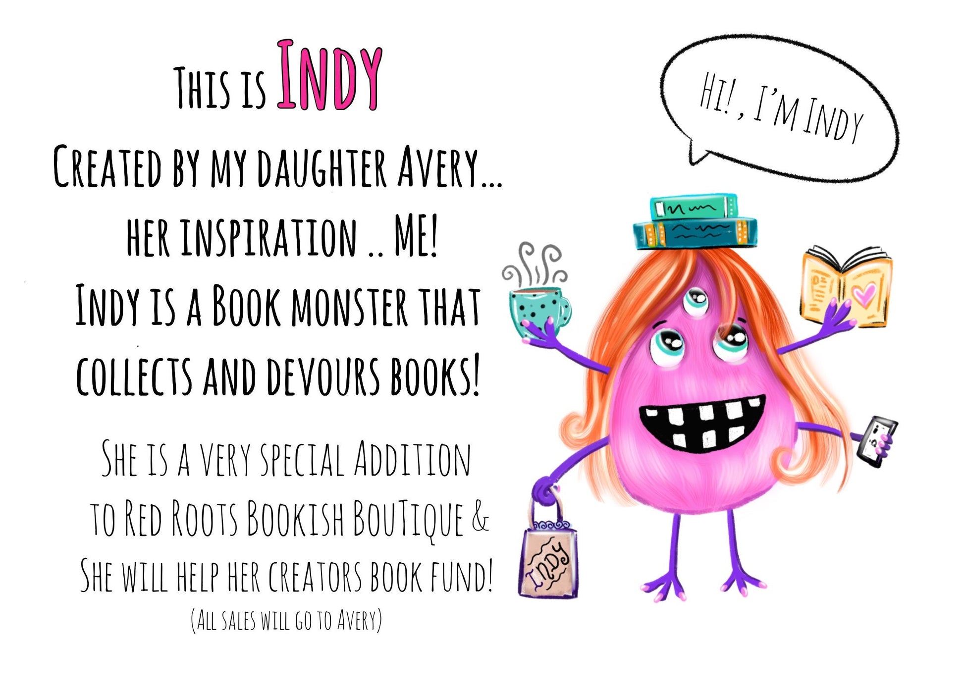 Book Monster Sticker – Bookish Reader Gift