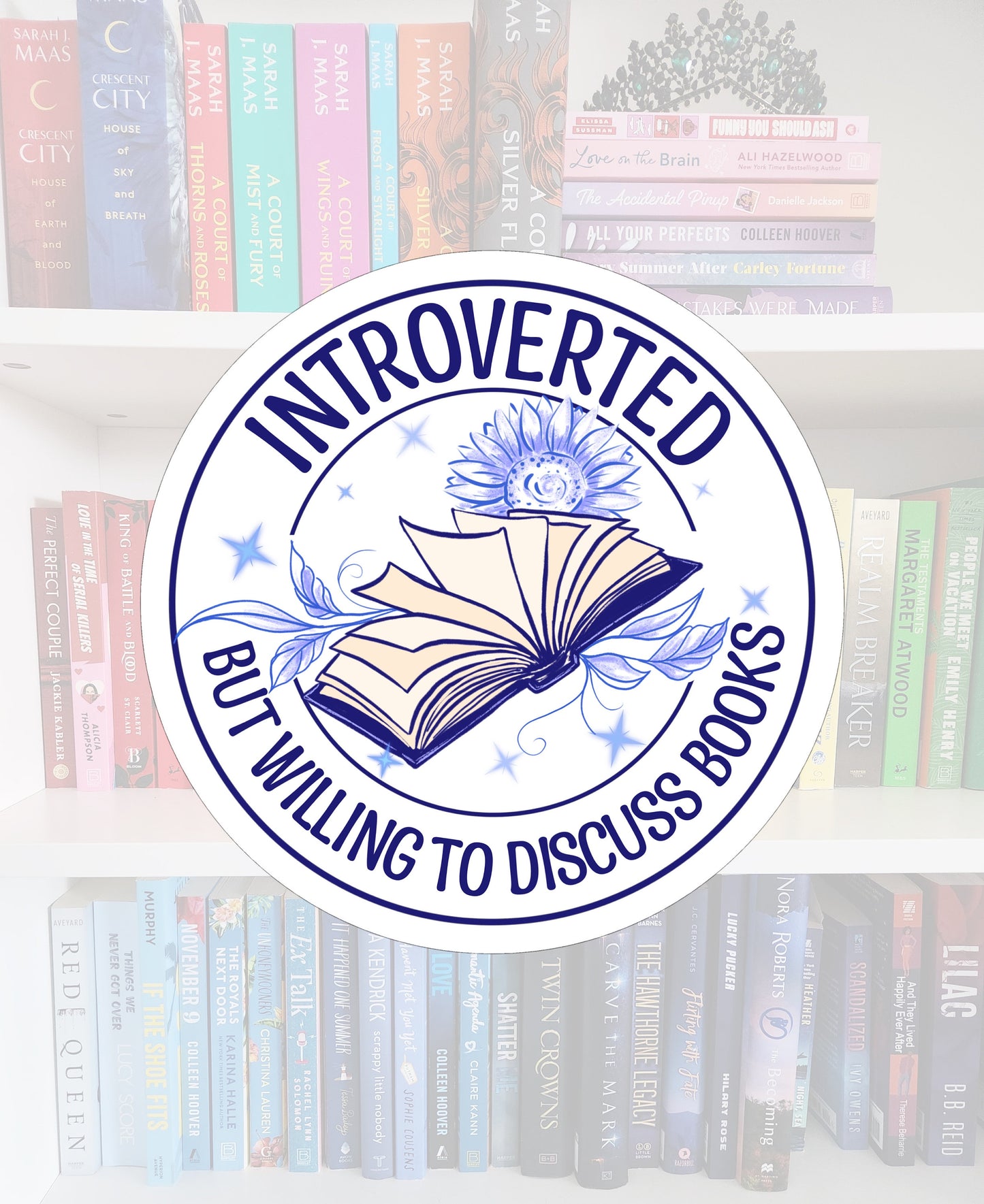 Book Lover Sticker, Introverted Bookish Gift