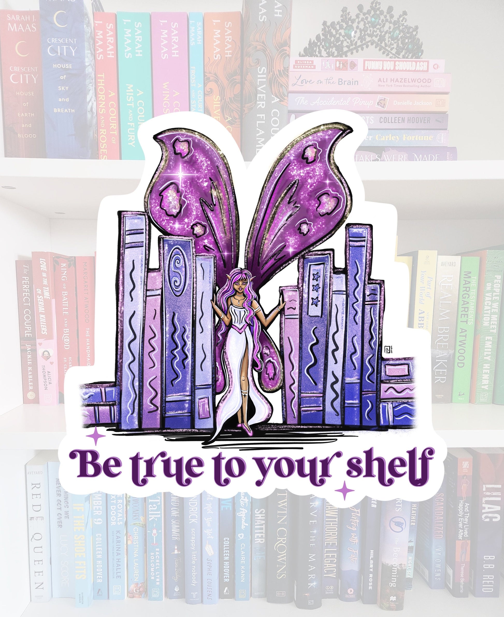 Fairy Book Stack Sticker | Booktok Laptop Decal