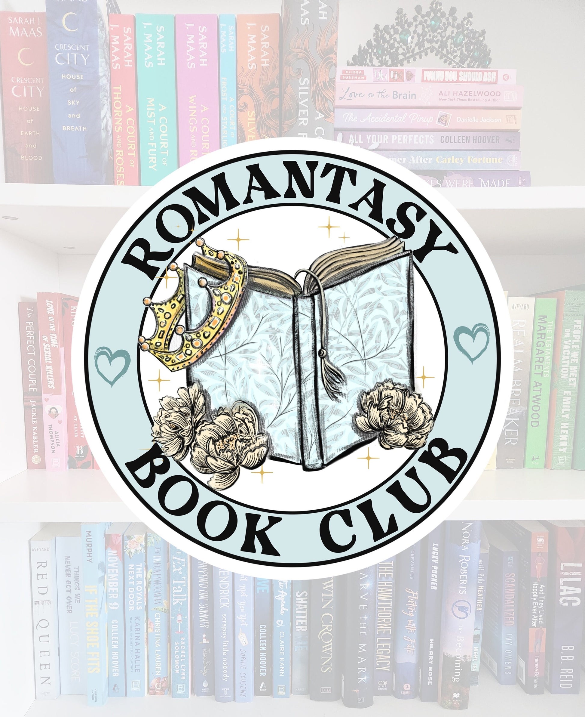 Romantasy Book Club Sticker – Glossy Vinyl, Reader Gift