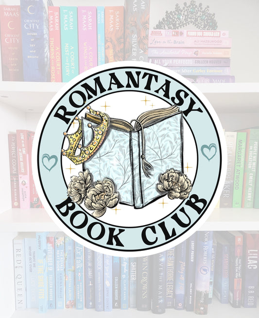 Romantasy Book Club Sticker – Glossy Vinyl, Reader Gift