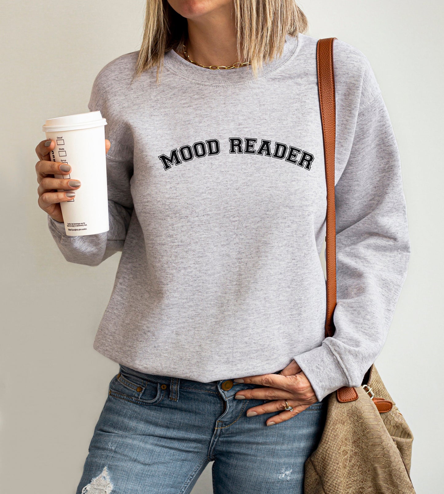 Mood Reader Sweatshirt – Bookish Skeleton, Reading Shirt